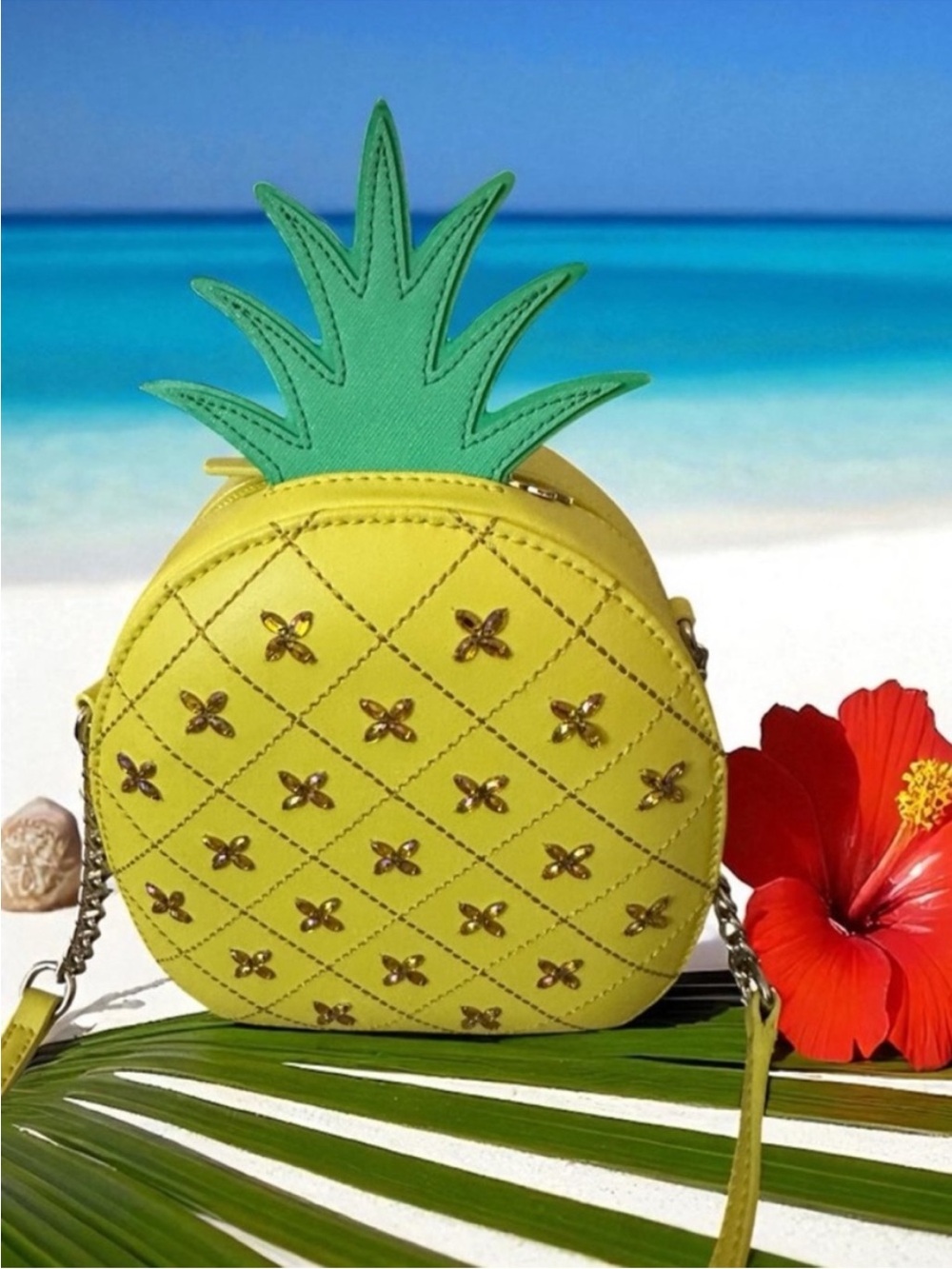 EUC Kate Spade Pineapple Leather Rhinestone Yellow Crossbody Bag "How
Refreshing